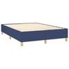 vidaXL Sommier &agrave; lattes de lit avec matelas Bleu 140x190 cm Tissu