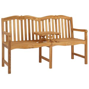 vidaXL Banc en Bois Sculpt&eacute; en Rose 155 x 60 x 94 cm Naturel