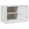 vidaXL Meubles TV 2 pcs blanc 67x39x44 cm acier