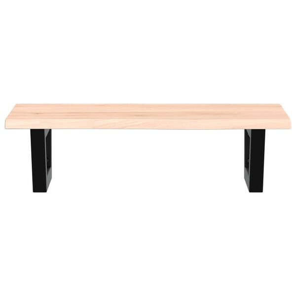 vidaXL &Eacute;tag&egrave;re de vasque murale acier et bois de ch&ecirc;ne massif