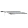 vidaXL Auvent r&eacute;tractable &eacute;lectrique Anthracite et blanc 4 &times; 3,5 m
