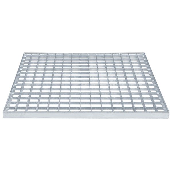 vidaXL Grille Argent 50 x 50 x 2 cm Acier galvanis&eacute; &agrave; chaud