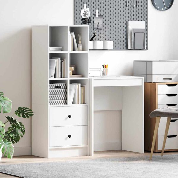 vidaXL Bureau avec tiroir 2 pcs Blanc