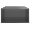 vidaXL Table basse gris brillant 90x67x33 cm bois d'ingénierie