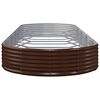 vidaXL Lit sur&eacute;lev&eacute; de jardin Acier galvanis&eacute; marron