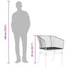 vidaXL Chaises de jardin lot de 2 Noir Résine tressée