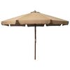 vidaXL Parasol d'extérieur avec mât en bois 330 cm Taupe