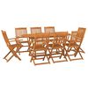 vidaXL Ensemble &agrave; manger de jardin 9 pcs bois massif d'acacia