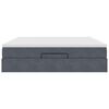 VidaXL Cadre de lit ottoman avec matelas gris foncé 180x200 cm velours