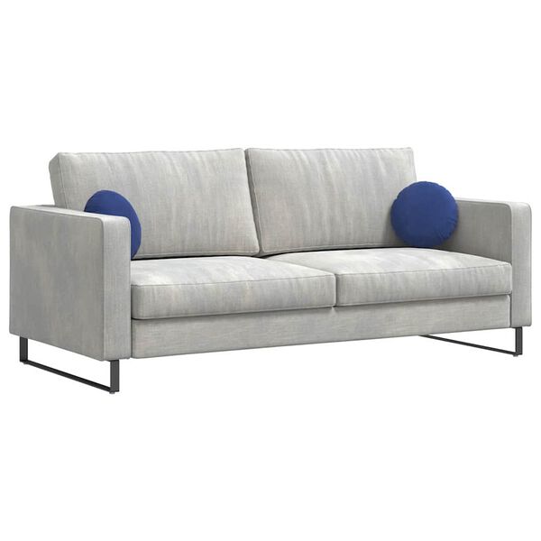 vidaXL Coussins de siège 2 pcs Bleu police Ø 40 x 13 cm Velours