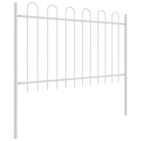 vidaXL Cl&ocirc;ture de jardin 5 pcs Blanc 8,5 x 1,2 m