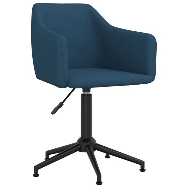 vidaXL Chaises pivotantes &agrave; manger lot de 4 Bleu Velours