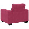 vidaXL Ensemble de canap&eacute;s 3 pcs avec coussins Rouge bordeaux Velours