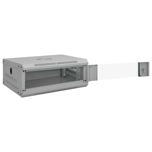 vidaXL Armoire réseau avec stockage Gris 53 x 45 x 21 cm Acier