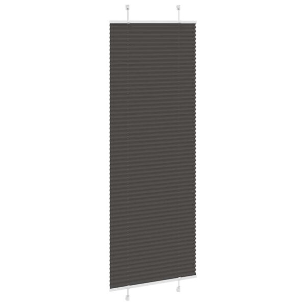 vidaXL Store pliss&eacute; noir 75x200 cm largeur du tissu 74,4 cm polyester