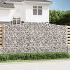 vidaXL Paniers &agrave; gabions arqu&eacute;s 3 pcs 400x30x200/220 cm Fer galvanis&eacute;