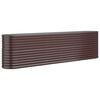 vidaXL Lit sur&eacute;lev&eacute; de jardin Acier galvanis&eacute; marron