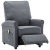 vidaXL Fauteuil de massage Gris foncé Tissu