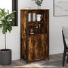 vidaXL Buffet haut ch&ecirc;ne fum&eacute; 62x36x121,5 cm bois d'ing&eacute;nierie