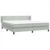vidaXL Sommier &agrave; lattes de lit et matelas gris clair 200x220cm velours