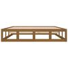 vidaXL Cadre de lit sans matelas marron miel 120x190 cm bois massif