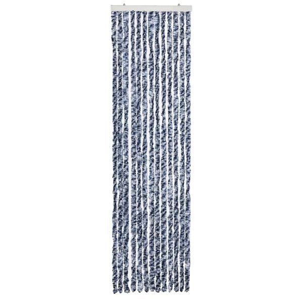 vidaXL Moustiquaire Bleu blanc et argenté 56x185 cm Chenille