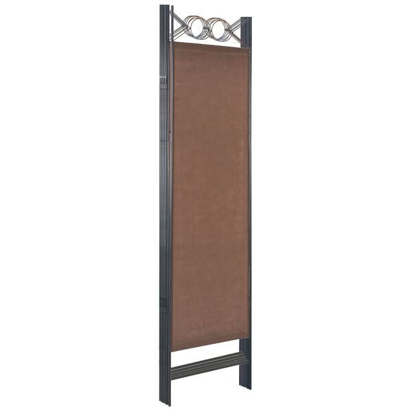 vidaXL Cloison de s&eacute;paration 6 panneaux Marron 240 x 180 cm