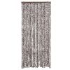 vidaXL Rideau anti-mouches marron et blanc 90x200 cm chenille