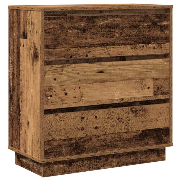 vidaXL Cabinet de chevet avec tiroir Bois ancien 71 x 34,5 x 75 cm