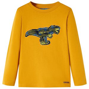 vidaXL T-shirt enfants &agrave; manches longues ocre 104