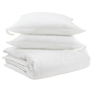 vidaXL Ensemble de Duvet avec oreiller 3 pcs Blanc Plume de canard