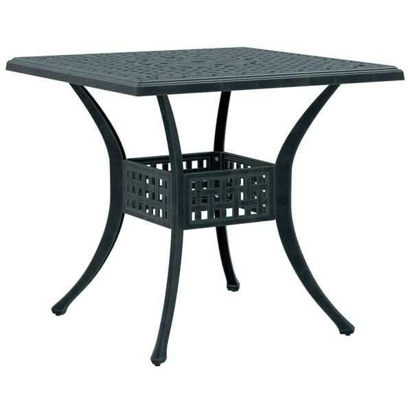 vidaXL Table de jardin vert 80x80x75 cm aluminium coul&eacute;