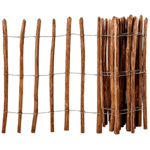 vidaXL Cl&ocirc;ture &agrave; piquets Bois de noisetier 90x500 cm