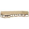 vidaXL Ensemble de canap&eacute;s d'ext&eacute;rieur 7 pc Blanc et Beige