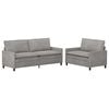 vidaXL Ensemble de Canap&eacute;s 2 pcs Gris clair Velours