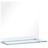 vidaXL Miroir mural avec &eacute;tag&egrave;re 30x30 cm Verre tremp&eacute;