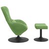 vidaXL Chaise Œuf avec Pouf Vert clair 63 x 73 x 90 cm Velours