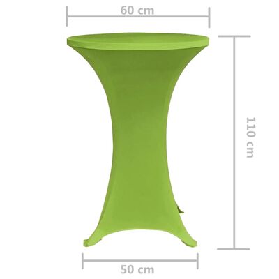 vidaXL Housse de table extensible 2 pcs 60 cm Verte