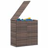 vidaXL Bo&icirc;te &agrave; coussins de jardin R&eacute;sine tress&eacute;e 100x49x103,5cm Marron
