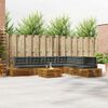 vidaXL Ensemble de canap&eacute;s d'ext&eacute;rieur 7 Pi&egrave;ce Naturel et Anthracite