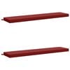 vidaXL Coussins de Banc SOEST 2 pc 100 % polyester Bordeaux