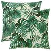 vidaXL Housse de coussin 2 pcs HEERLEN Motif feuilles 80 x 80 cm