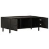 vidaXL Table basse noir 100x54x40 cm bois massif de manguier