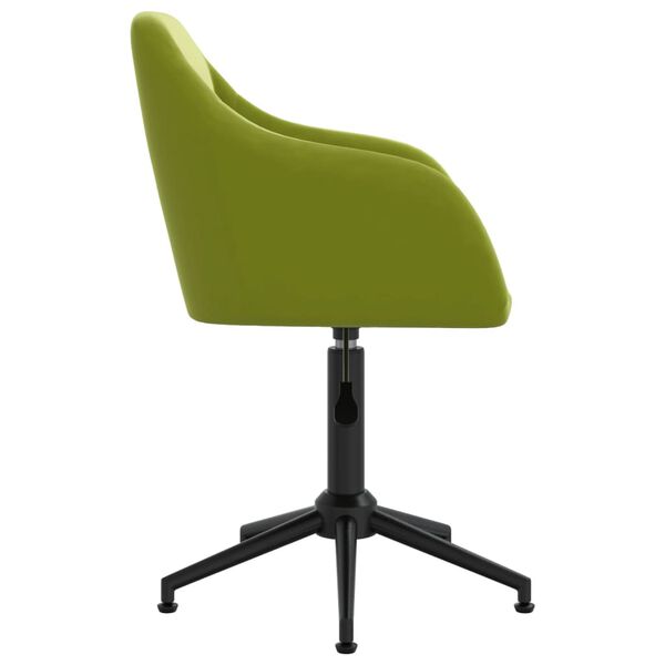 vidaXL Chaises pivotantes à manger lot de 6 vert clair velours