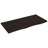vidaXL Dessus de bureau marron fonc&eacute; 100x50x2 cm bois ch&ecirc;ne trait&eacute;