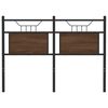 vidaXL T&ecirc;te de lit de remplacement ch&ecirc;ne marron 120 cm bois d'ing&eacute;nierie et acier
