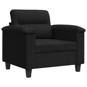 vidaXL Chaise de canap&eacute; noir 60 cm tissu microfibre