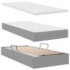 vidaXL Lit avec rangement et matelas Gris clair 90 x 190 cm Polyester