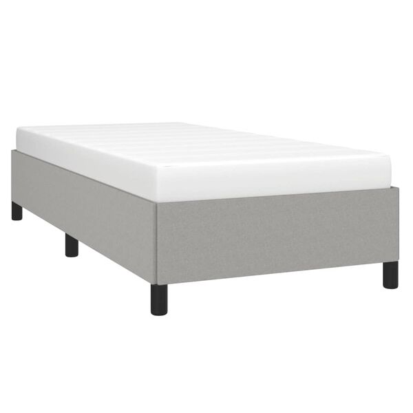 vidaXL Cadre de lit sans matelas gris clair 90x200 cm tissu