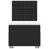 vidaXL Sommier à lattes de lit avec matelas Noir 100x200 cm Similicuir